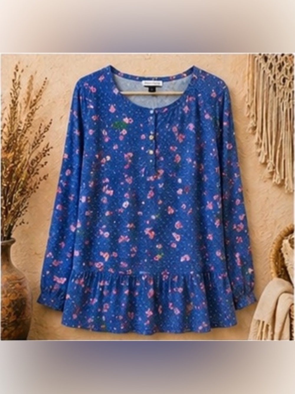 Matilda Jane Floral Print Blouse Top Long Sleeve Large‎